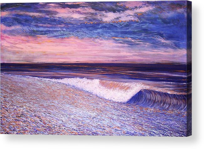 Sea Acrylic Print featuring the painting Golden Sea by Jeanette Jarmon