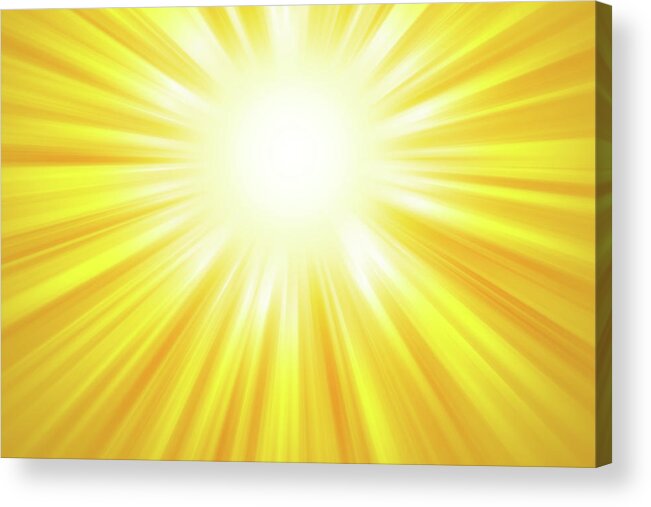 Golden Sun Rays Background Acrylic Print By Peter Hermes Furian