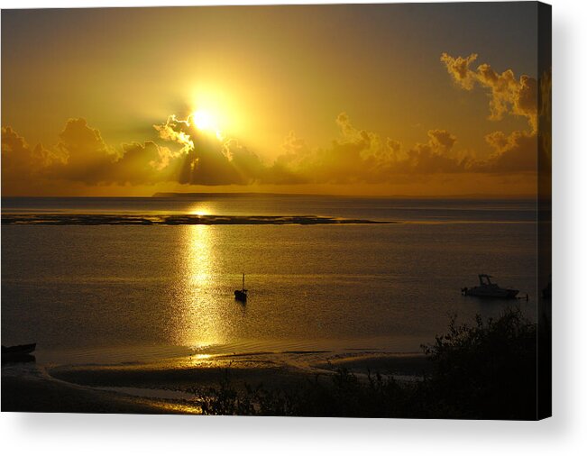 Vilanculos Acrylic Print featuring the photograph Golden Sunrise by Jeremy Hayden