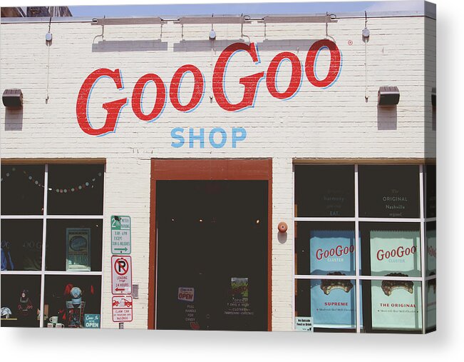 Nashville Acrylic Print featuring the photograph Goo Goo Shop- Photography by Linda Woods by Linda Woods