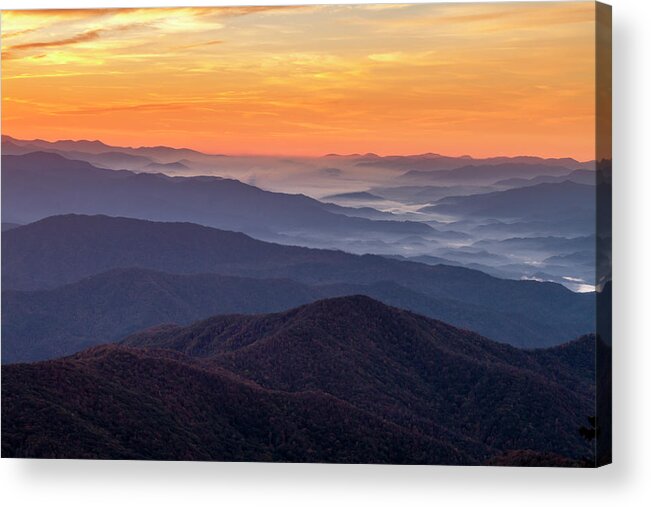 Clingmans Dome Acrylic Print featuring the photograph Good Morning Clingmans Dome in the Smokies by Teri Virbickis