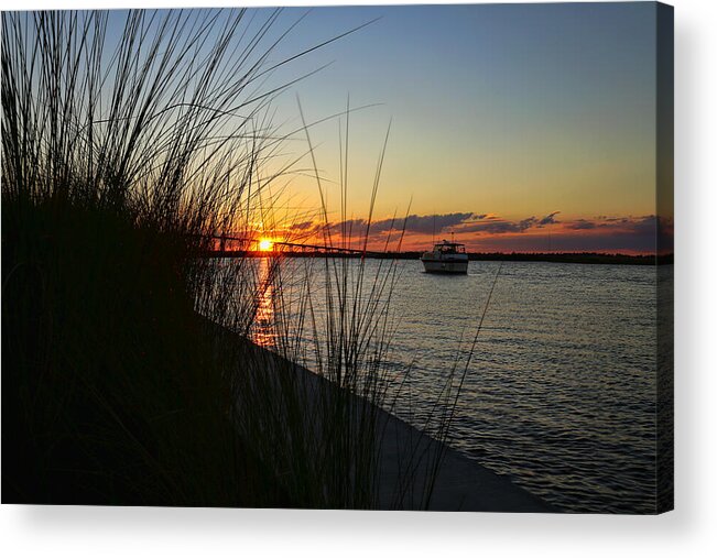 Lake Charles Acrylic Print featuring the photograph Good Night From Lake Charles by Judy Vincent