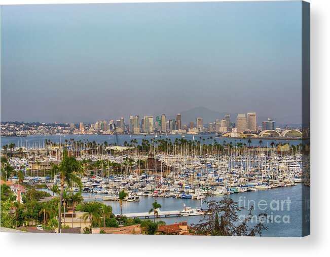 Harbor Acrylic Print featuring the photograph Good Night San Diego by David Levin