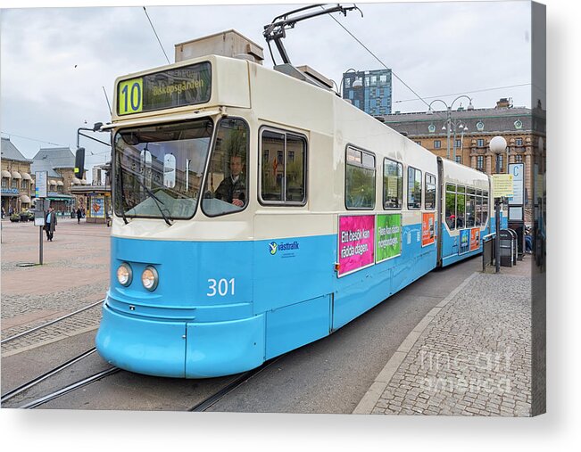 Tram Acrylic Print featuring the photograph Gothenburg City Tram by Antony McAulay