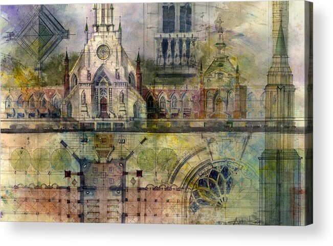 Gothic Acrylic Print featuring the painting Gothic by Andrew King