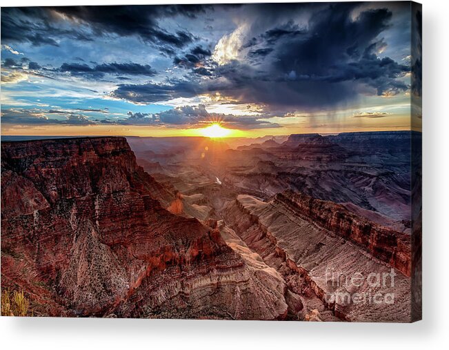 Grand Canyon Acrylic Print featuring the photograph Grand Canyon Sunburst by Alissa Beth Photography
