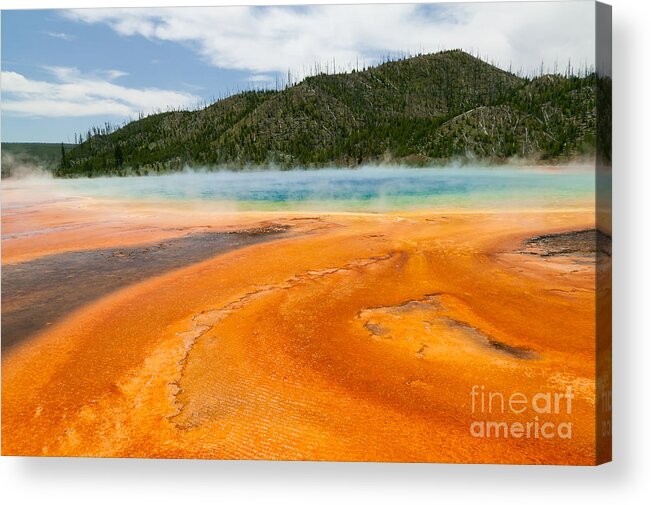 Clarence Holmes Acrylic Print featuring the photograph Grand Prismatic Spring by Clarence Holmes