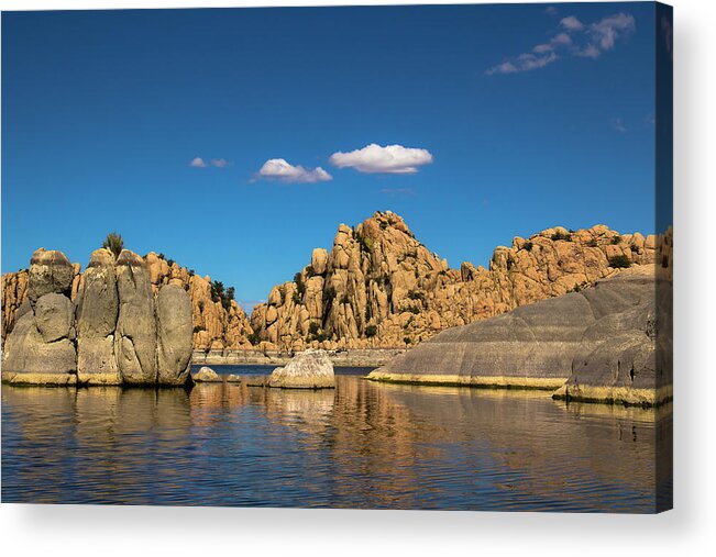 Lake Acrylic Print featuring the photograph Granite Dells by Amy Sorvillo