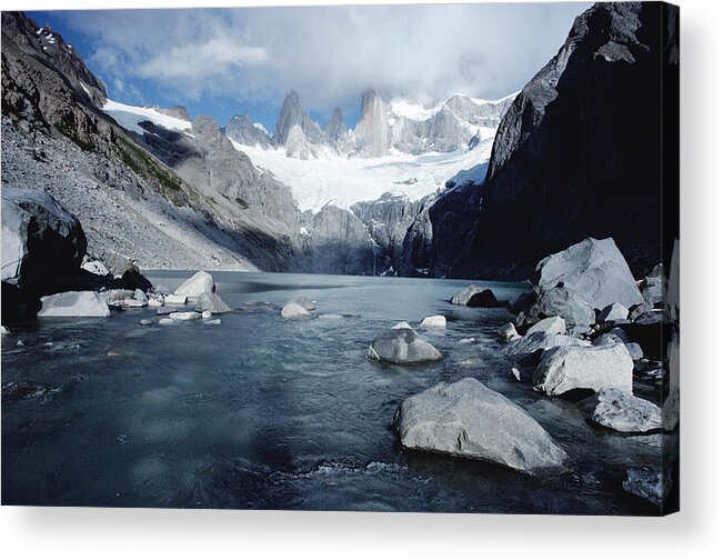 00141371 Acrylic Print featuring the photograph Granite Spires of Los Glaciers by Tui De Roy