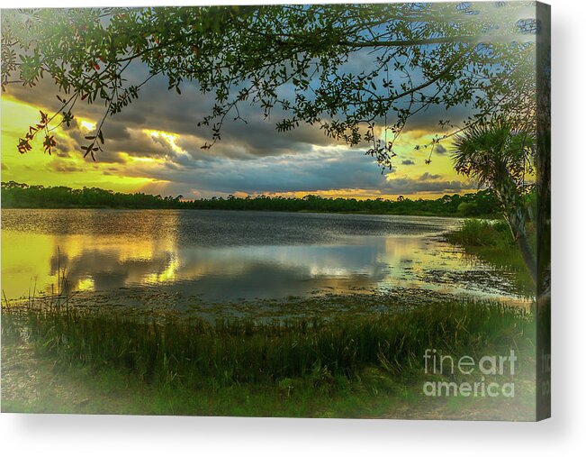 Cloud Acrylic Print featuring the photograph Gray Cloud Sunset by Tom Claud