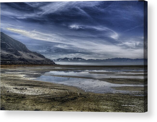 Utah Landscapes Acrylic Print featuring the photograph Great Salt Lake Vista by Wendell Thompson