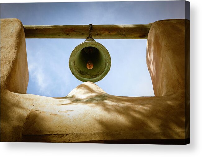 Green Acrylic Print featuring the photograph Green Church Bell by Marilyn Hunt