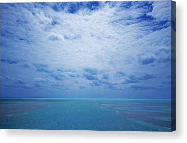 Ocean Acrylic Print featuring the photograph Green ocean blue skys by Ty Helbach