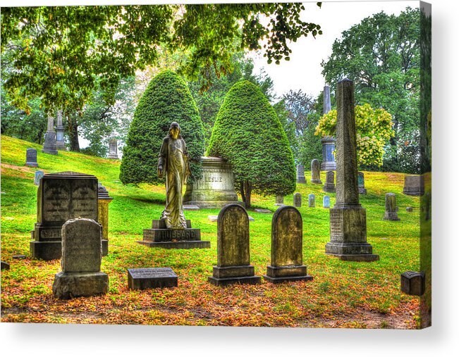 Greenwood Acrylic Print featuring the photograph Green-Wood Cemetery 15 by Randy Aveille