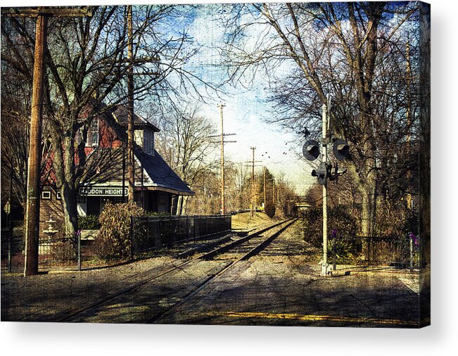 Train Station Acrylic Print featuring the photograph Haddon Heights Train Station by John Rivera