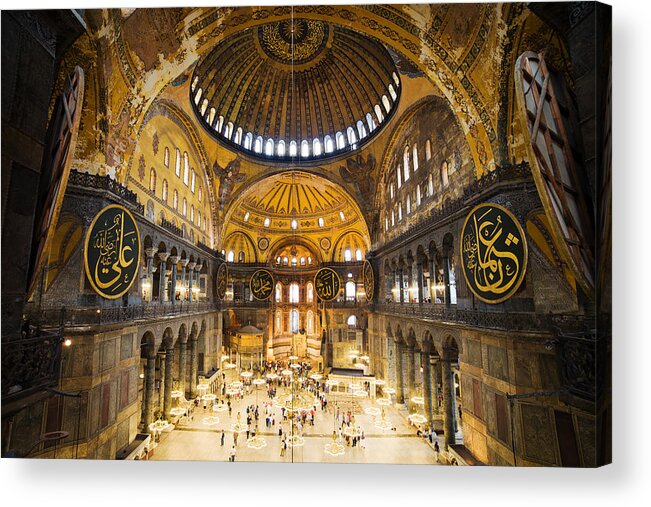 Hagia Acrylic Print featuring the photograph Hagia Sophia Interior by Artur Bogacki