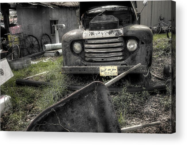 Truck Acrylic Print featuring the photograph Haint For Sale by Mike Eingle