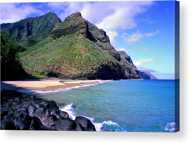  Hawaii Acrylic Print featuring the photograph Hanakapiai Na Pali Coast by Kevin Smith