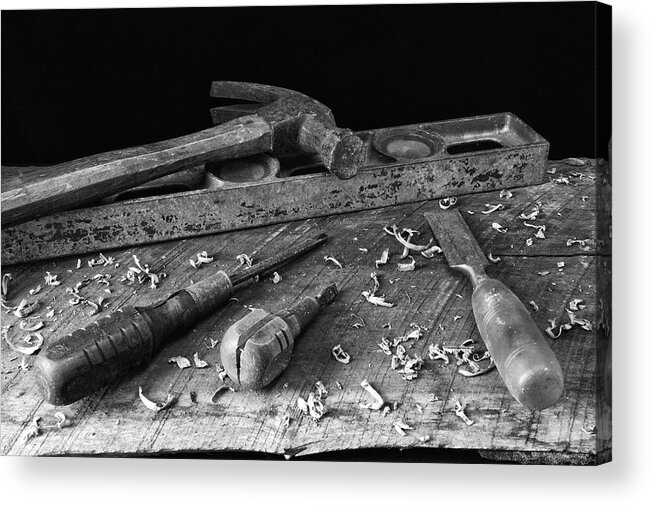 Still Lifes Acrylic Print featuring the photograph Hand Tools 2 by Richard Rizzo