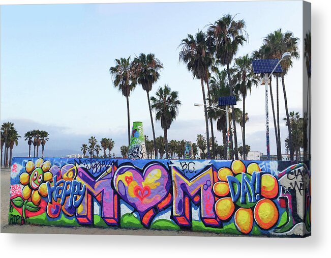 Venice Beach Acrylic Print featuring the photograph Happy Mom Day by Art Block Collections