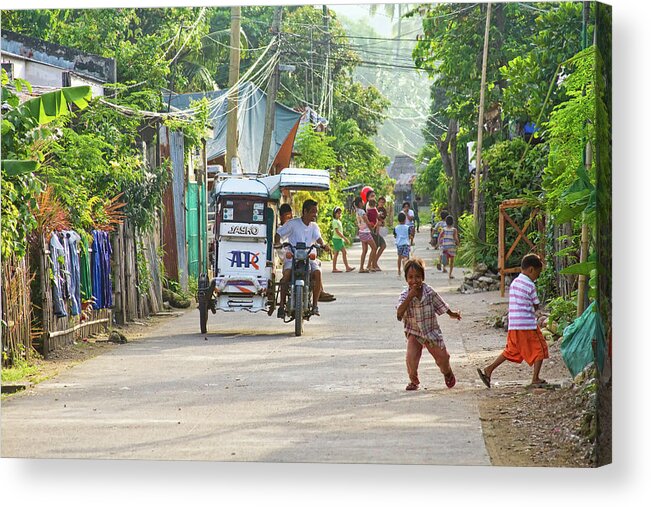Insogna Acrylic Print featuring the photograph Happy Philippine Street Scene by James BO Insogna