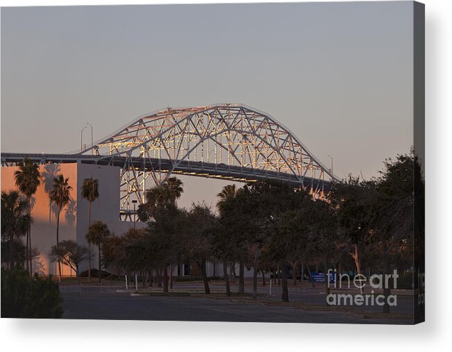 Bridge Acrylic Print featuring the photograph Harbor Bridge, Corpus Christi by Inga Spence