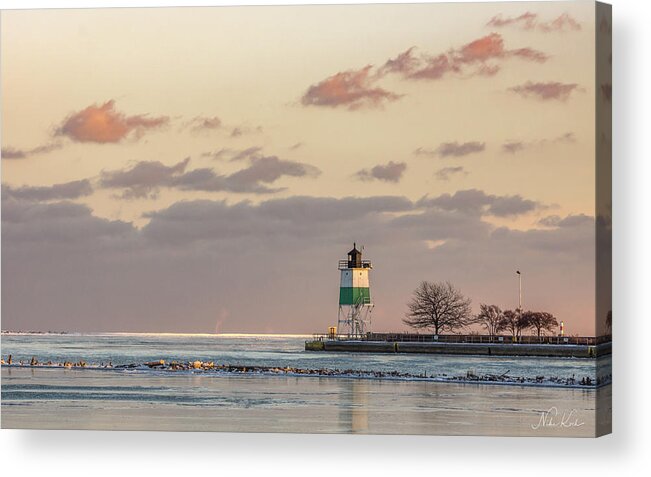 Usa Acrylic Print featuring the photograph Harbour sunset by Framing Places