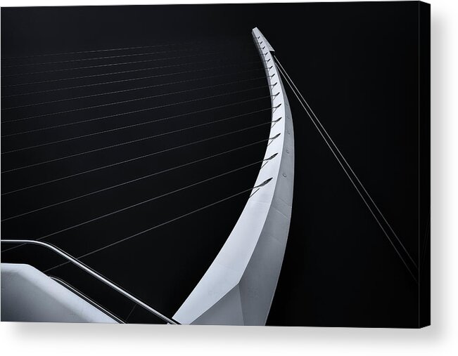 Bridge Acrylic Print featuring the photograph Harp strings by Dominique Dubied