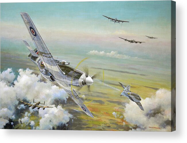 Aviation Art Acrylic Print featuring the painting Haslope's Komet by Colin Parker