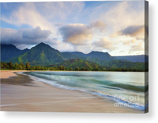 Hanalei Acrylic Print featuring the photograph Hawaii Hanalei Dreams by Michael Swiet