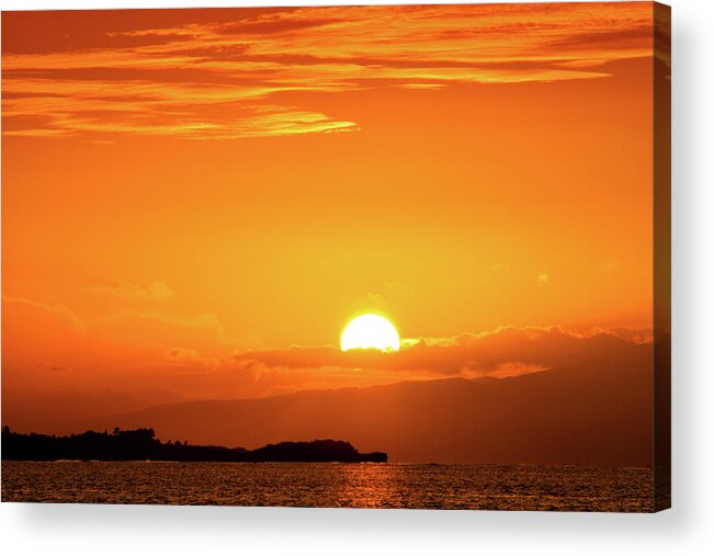 Hawaii Acrylic Print featuring the photograph Hawaiian Sunset by Marzena Grabczynska Lorenc