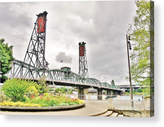 Hawthorne Bridge Acrylic Print featuring the photograph Hawthorne Bridge, Portland Oregon by Merle Grenz