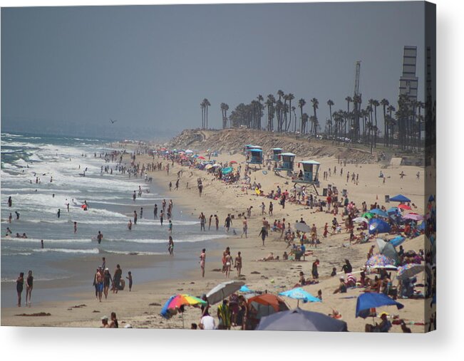 Beach Scene Acrylic Print featuring the photograph Hazy Lazy Days of Summer by Colleen Cornelius