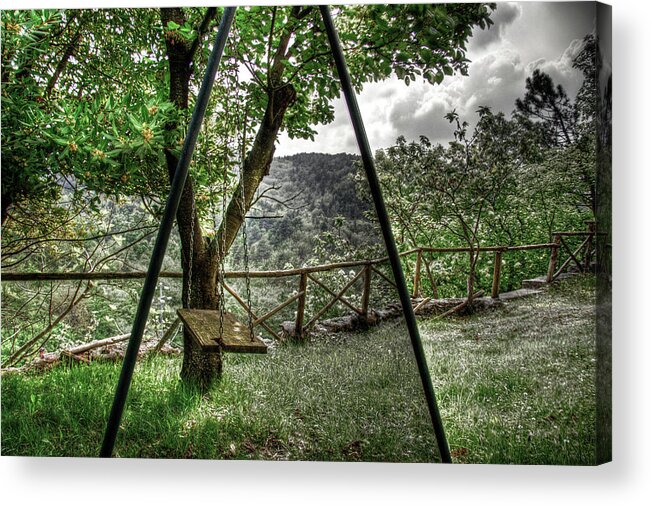 Palo Acrylic Print featuring the photograph HDR Swing by Andrea Barbieri