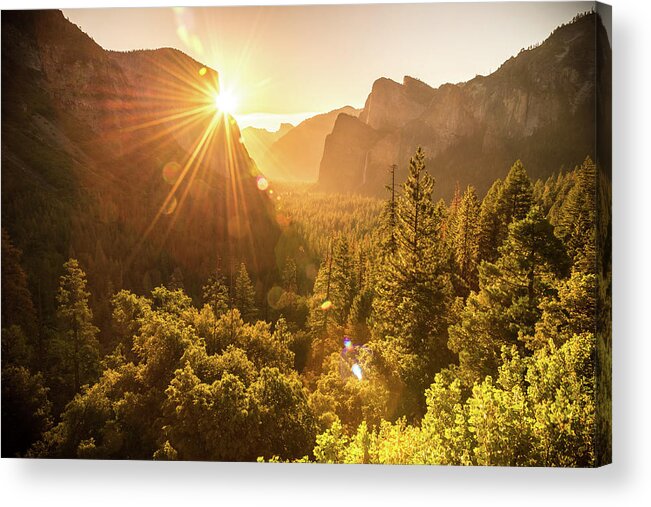 Yosemite Acrylic Print featuring the photograph Heavenly Valley by Kristopher Schoenleber