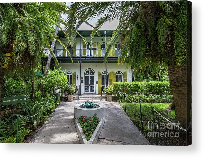 Key West Acrylic Print featuring the photograph Hemingway House Entrance, Key West by Liesl Walsh