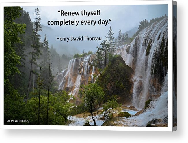 Quote Acrylic Print featuring the photograph Henry David Thoreau - 11 by Mark Slauter