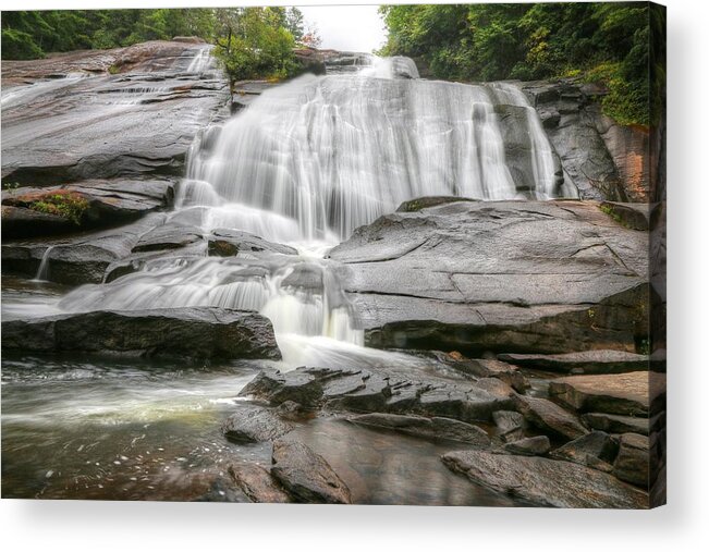 High Falls Acrylic Print featuring the photograph High Falls of DuPont State Forest by Carol Montoya