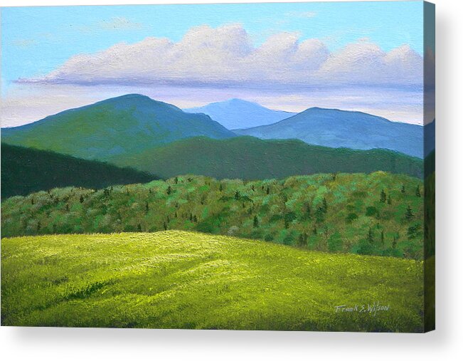 Spring Acrylic Print featuring the painting High Pasture by Frank Wilson