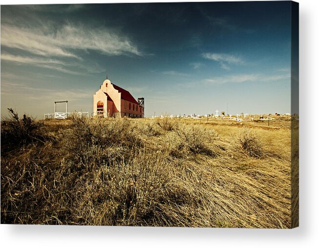 Church Acrylic Print featuring the photograph High Plains Church by Todd Klassy