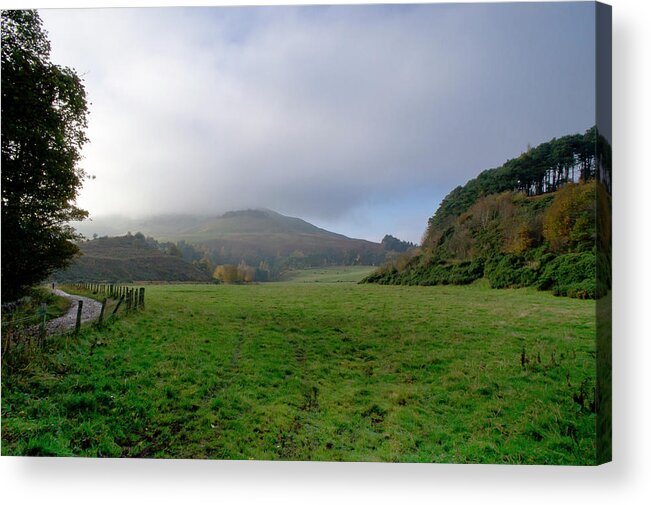 Pentlands Acrylic Print featuring the photograph Hill tops in mist. by Elena Perelman