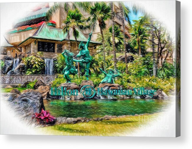 Hawaii Acrylic Print featuring the photograph Hilton Hawaiian Village Waikiki Beach Resort by Sue Melvin