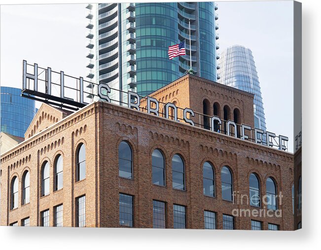 Wingsdomain Acrylic Print featuring the photograph Historic Hills Brothers Coffee Building with Sign San Francisco DSC5745 by San Francisco