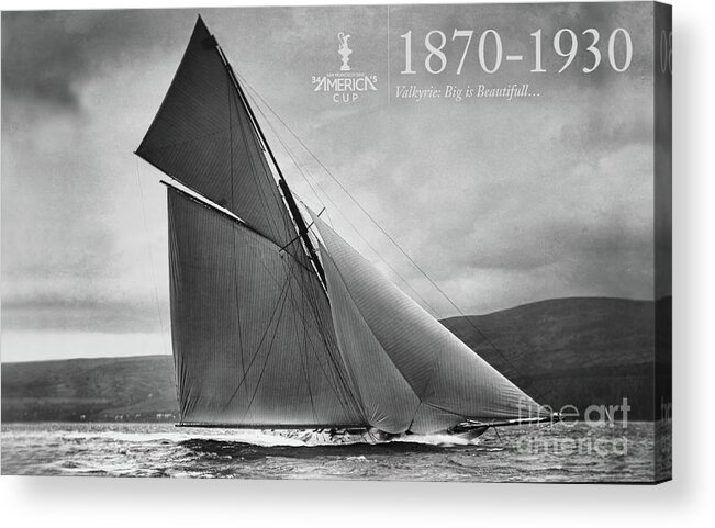 America Acrylic Print featuring the photograph History 1870 -1930 America's Cup by Chuck Kuhn