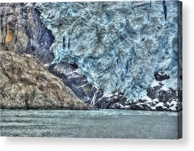 Glacier Acrylic Print featuring the photograph Holgate Glacier HDR by Richard J Cassato