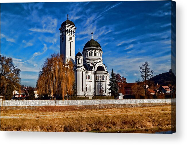 Church Acrylic Print featuring the photograph Holy Trinity Church Sighisoara by Adam Rainoff