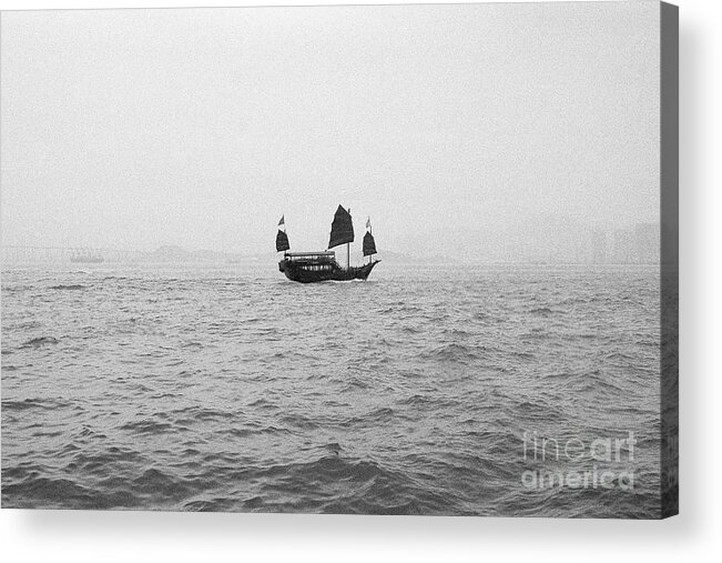 Hongkong Acrylic Print featuring the photograph Hong Kong Junk by Dean Harte