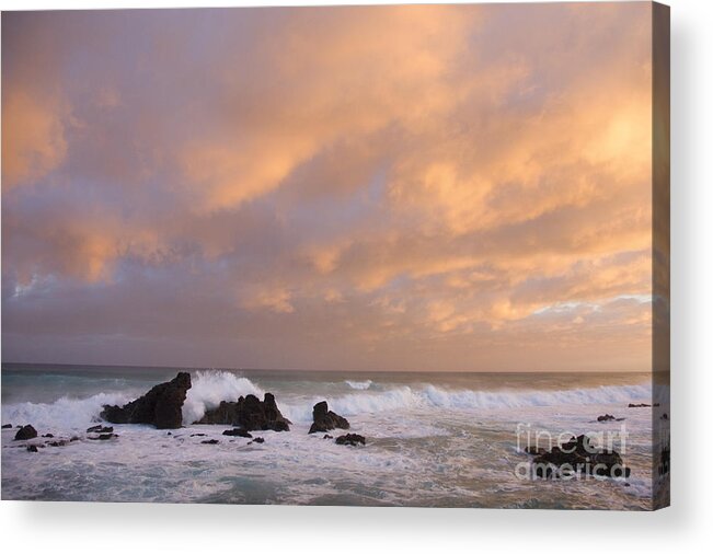 Afternoon Acrylic Print featuring the photograph Hookipa Sunset by Ron Dahlquist - Printscapes
