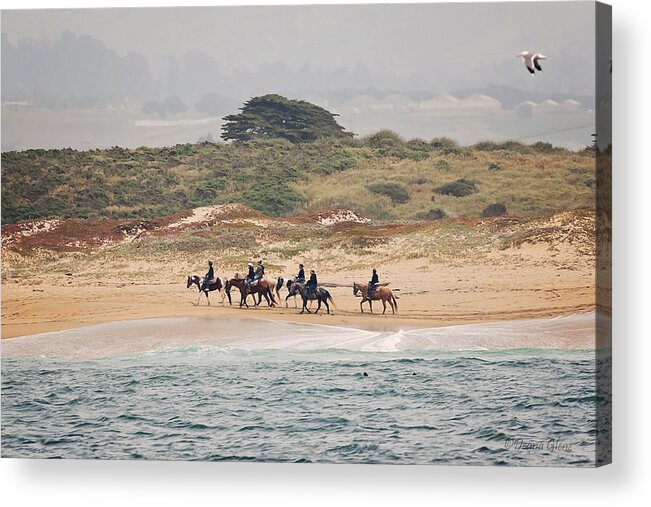 Horse Acrylic Print featuring the photograph Horseback Riding on the Beach by Deana Glenz
