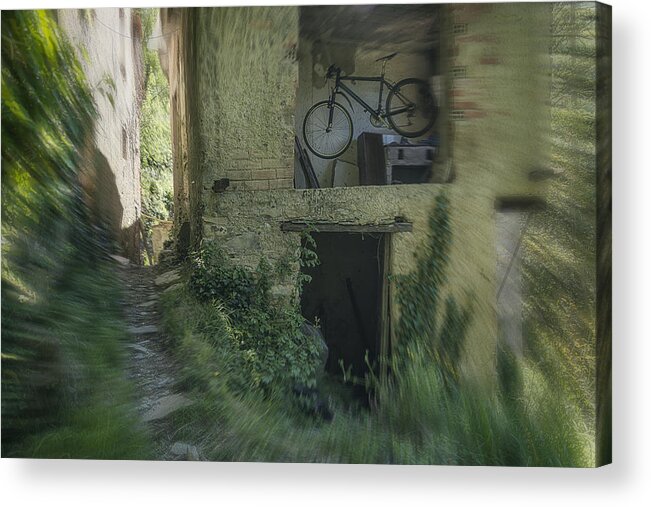 Architettura Acrylic Print featuring the photograph House With Bycicle by Enrico Pelos